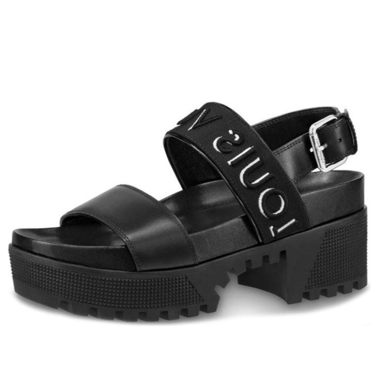 WMNS) LOUIS VUITTON LV Academy Sports sandals 'Black White' 1A66E1 - KICKS  CREW
